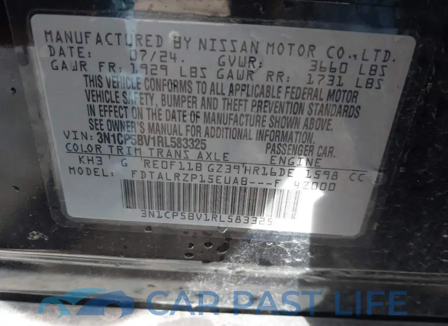 3N1CP5BV1RL583325# 9