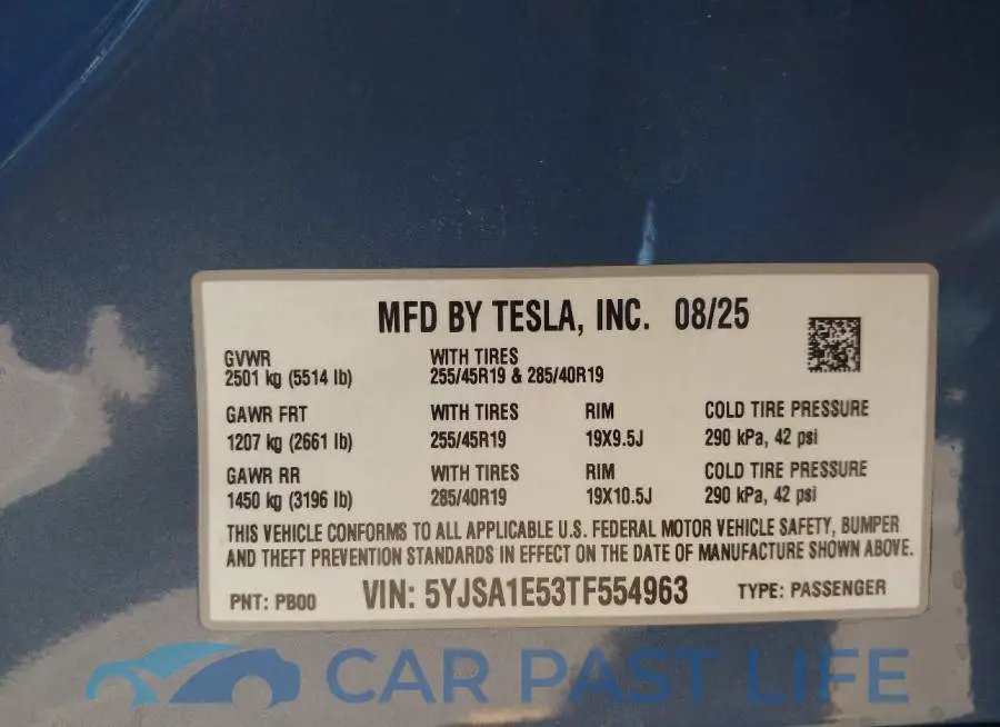 5YJSA1E53TF554963# 9