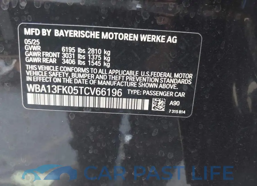 WBA13FK05TCV66196# 9