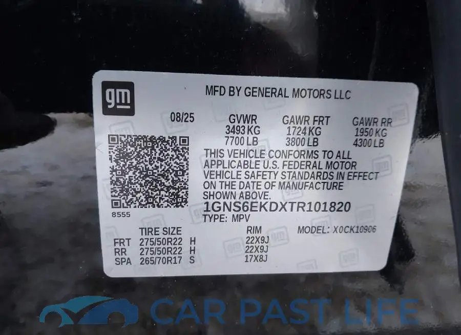 1GNS6EKDXTR101820# 9