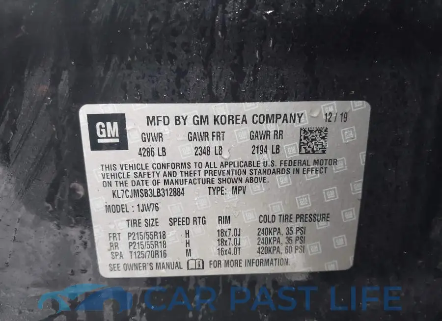 KL7CJMSB3LB312884# 9