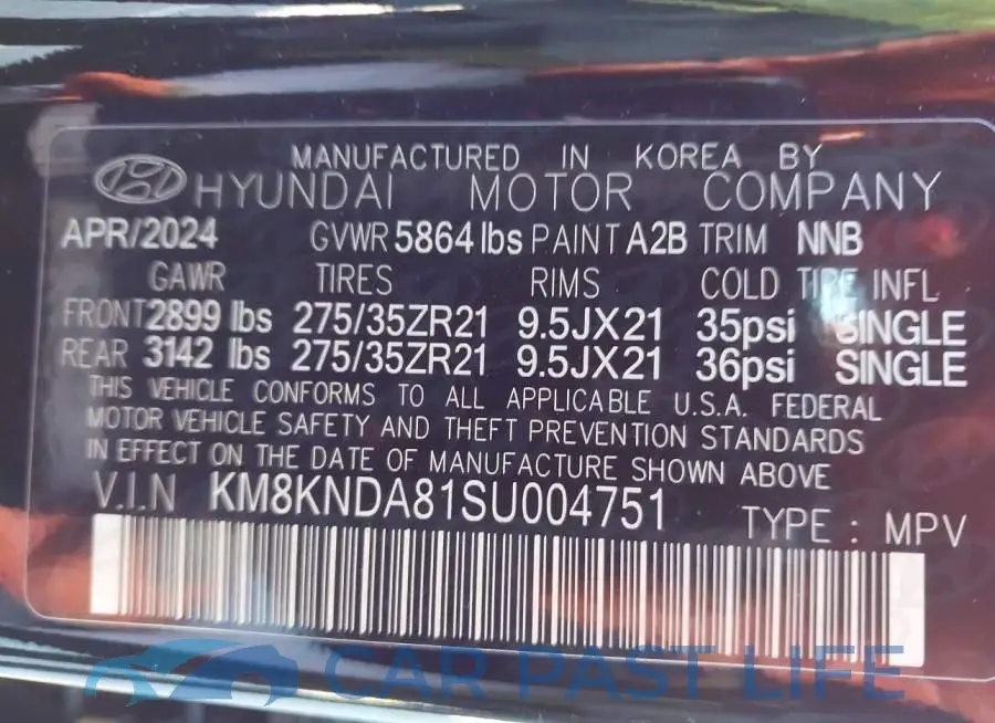 KM8KNDA81SU004751# 9