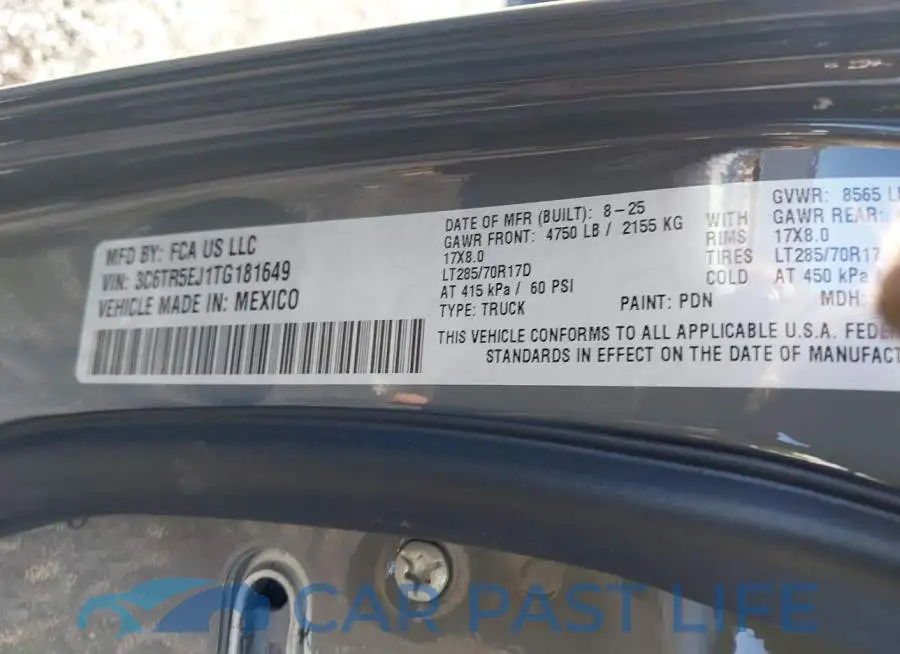 3C6TR5EJ1TG181649# 9