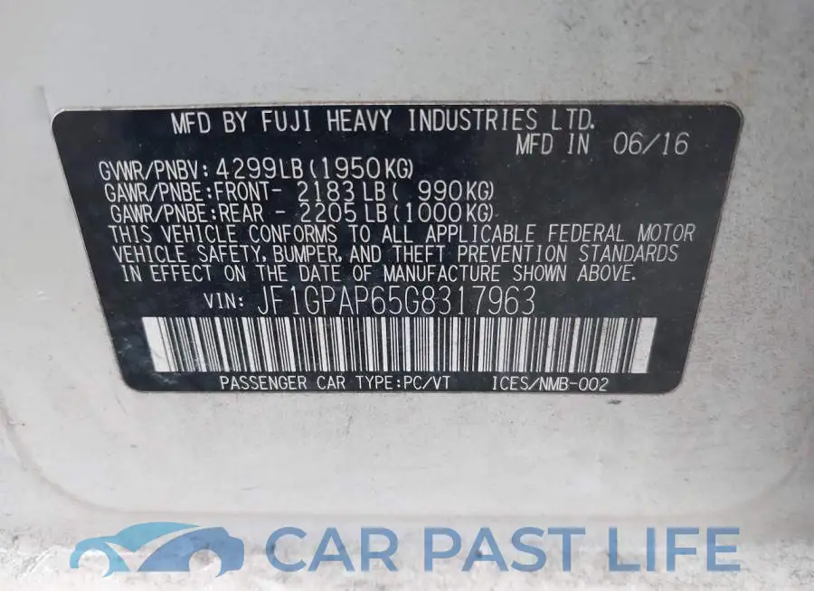 JF1GPAP65G8317963# 9