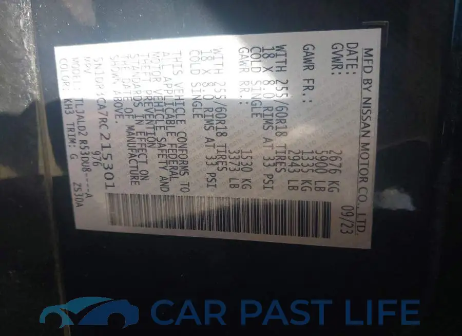 5N1DR3CA7RC215301# 9