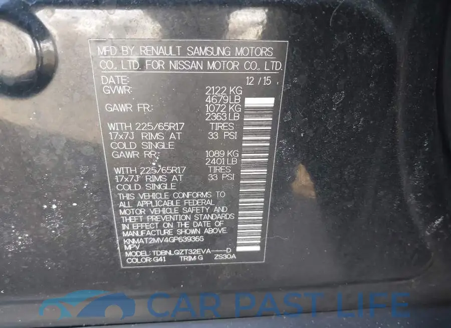 KNMAT2MV4GP639366# 9