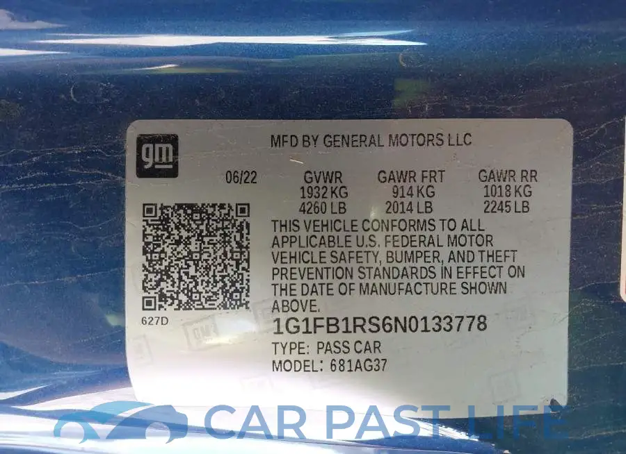 1G1FB1RS6N0133778# 9
