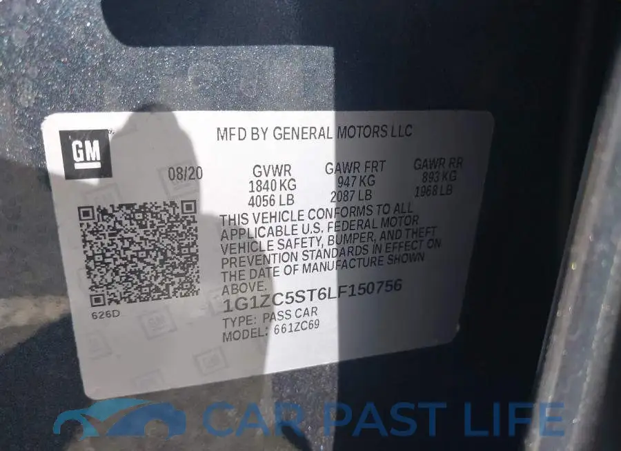 1G1ZC5ST6LF150756# 9