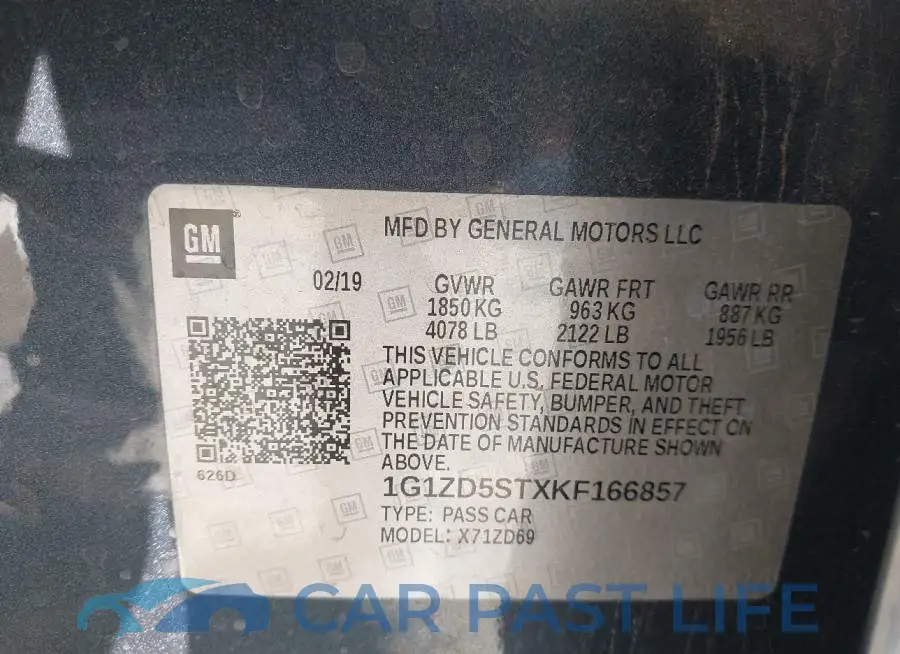 1G1ZD5STXKF166857# 9