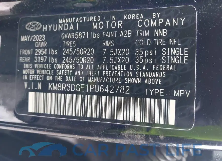 KM8R3DGE1PU642782# 9