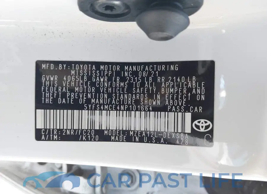 5YFS4MCE4NP101664# 9