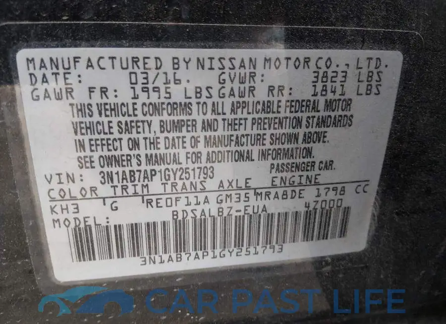 3N1AB7AP1GY251793# 9