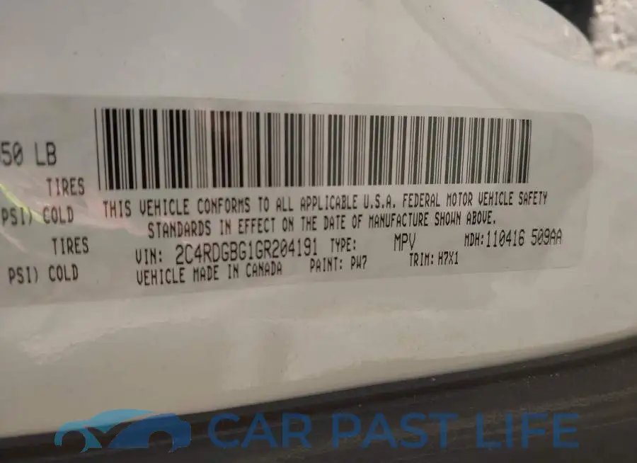 2C4RDGBG1GR204191# 9