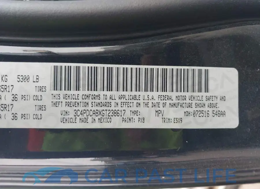 3C4PDCABXGT238617# 9