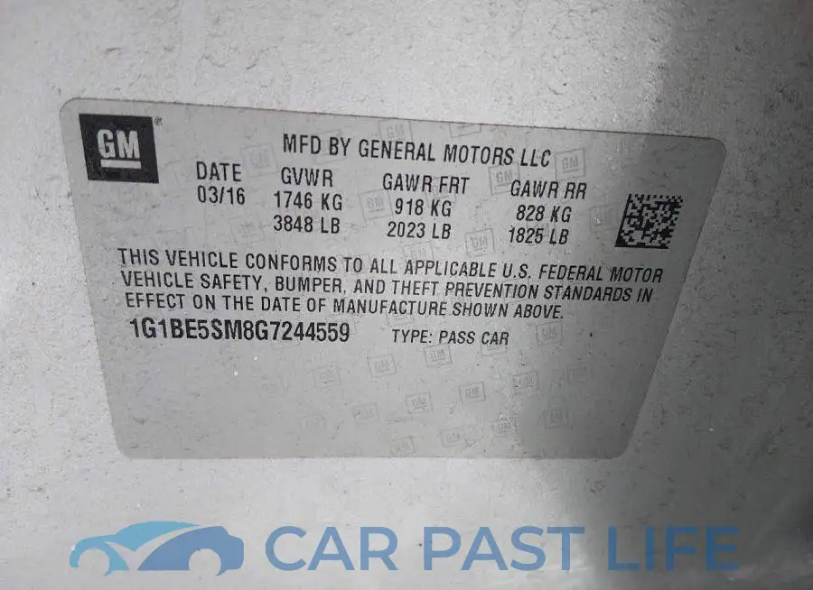1G1BE5SM8G7244559# 9