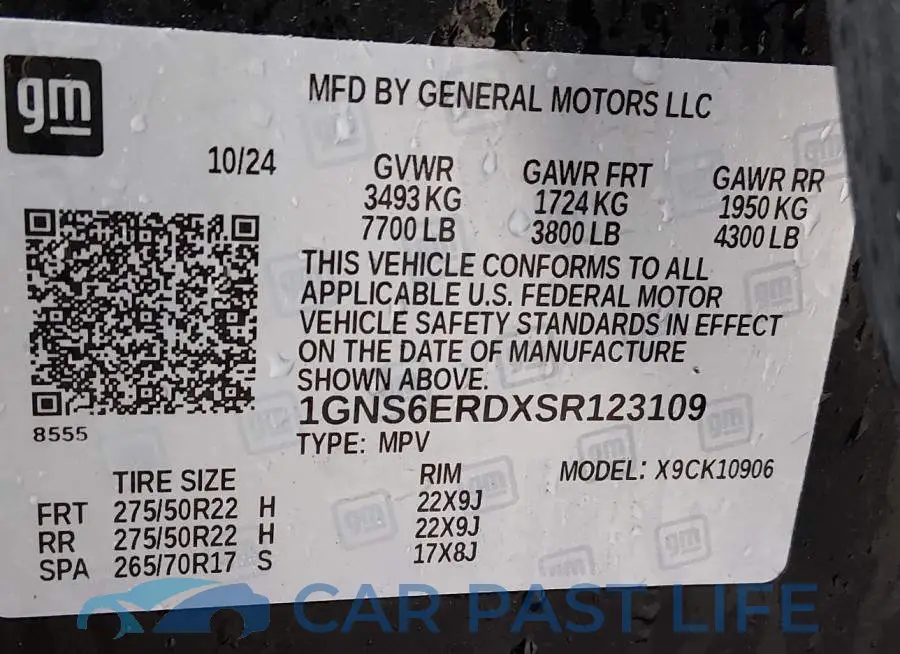 1GNS6ERDXSR123109# 9