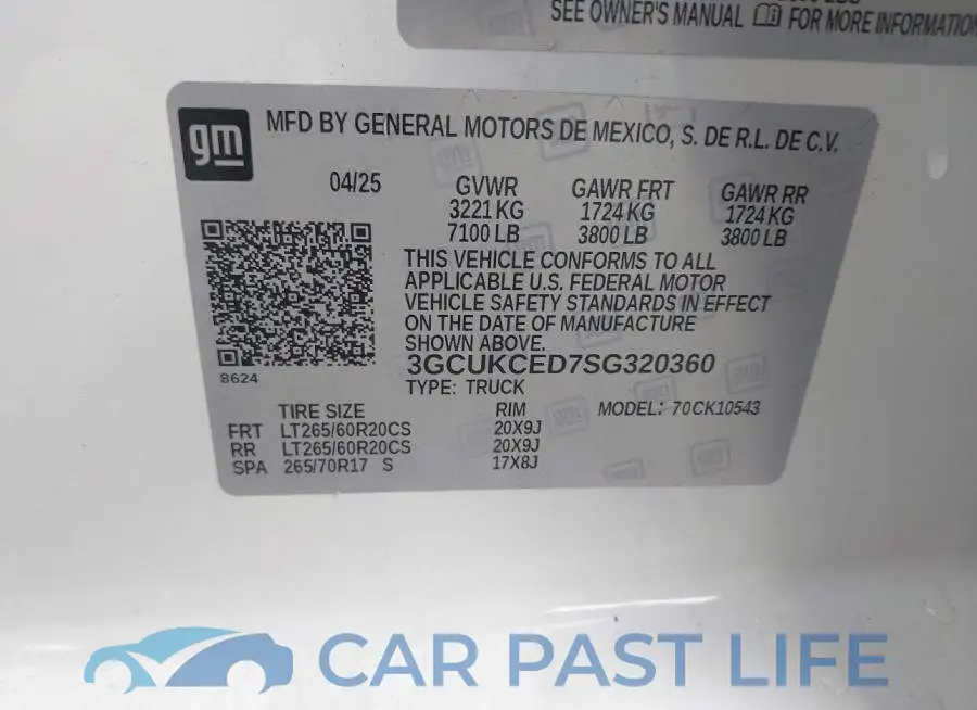 3GCUKCED7SG320360# 9