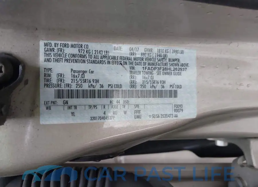 1FADP3F28HL262937# 9