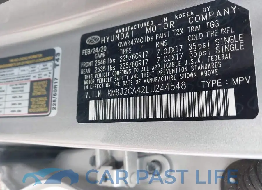 KM8J2CA42LU244548# 9