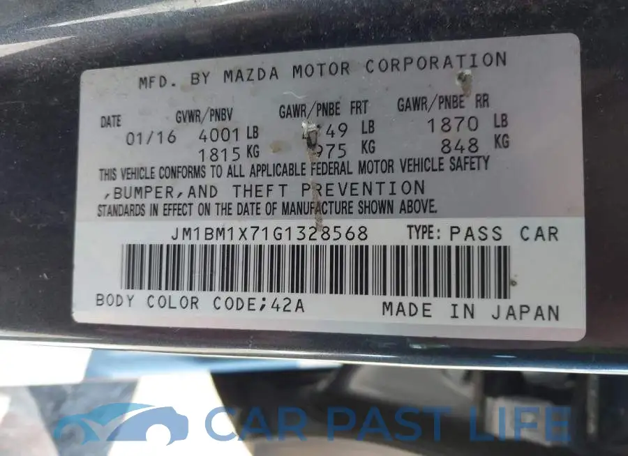 JM1BM1X71G1328568# 9