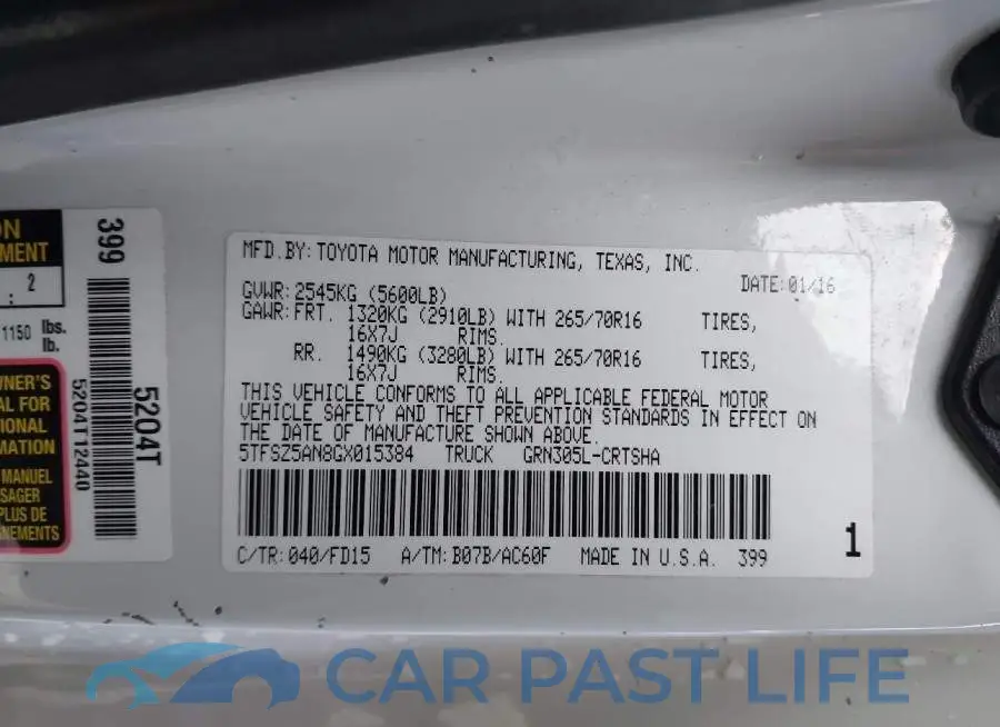 5TFSZ5AN8GX015384# 9