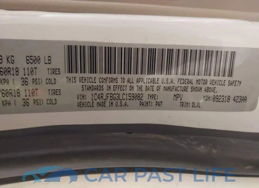 1C4RJFBG3LC159082# 9