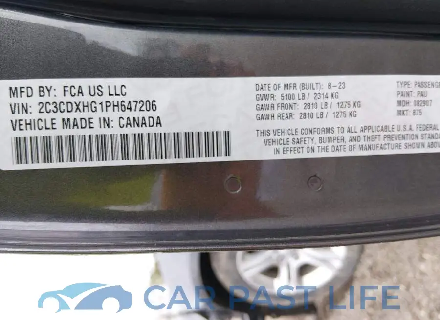 2C3CDXHG1PH647206# 9
