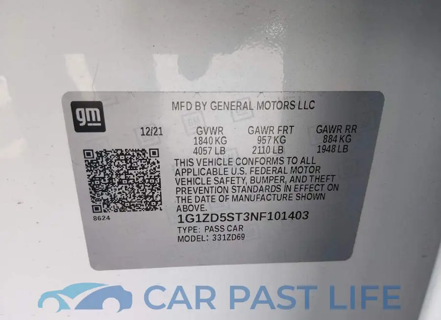 1G1ZD5ST3NF101403# 9