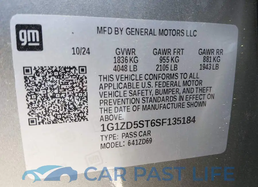 1G1ZD5ST6SF135184# 9