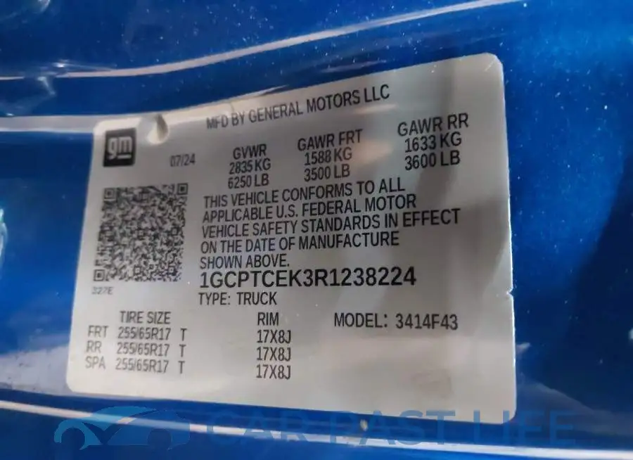 1GCPTCEK3R1238224# 9