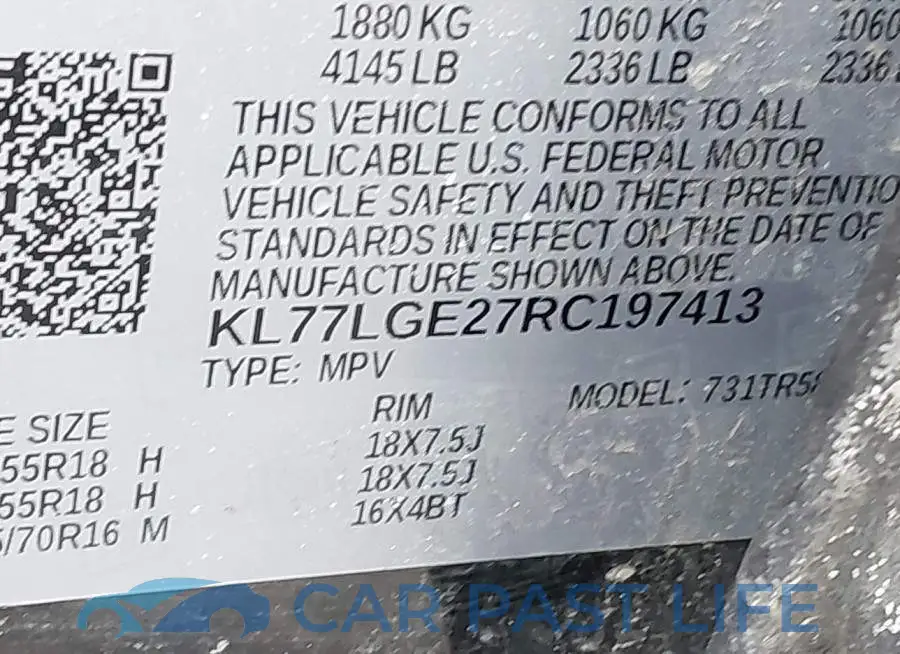 KL77LGE27RC197413# 9
