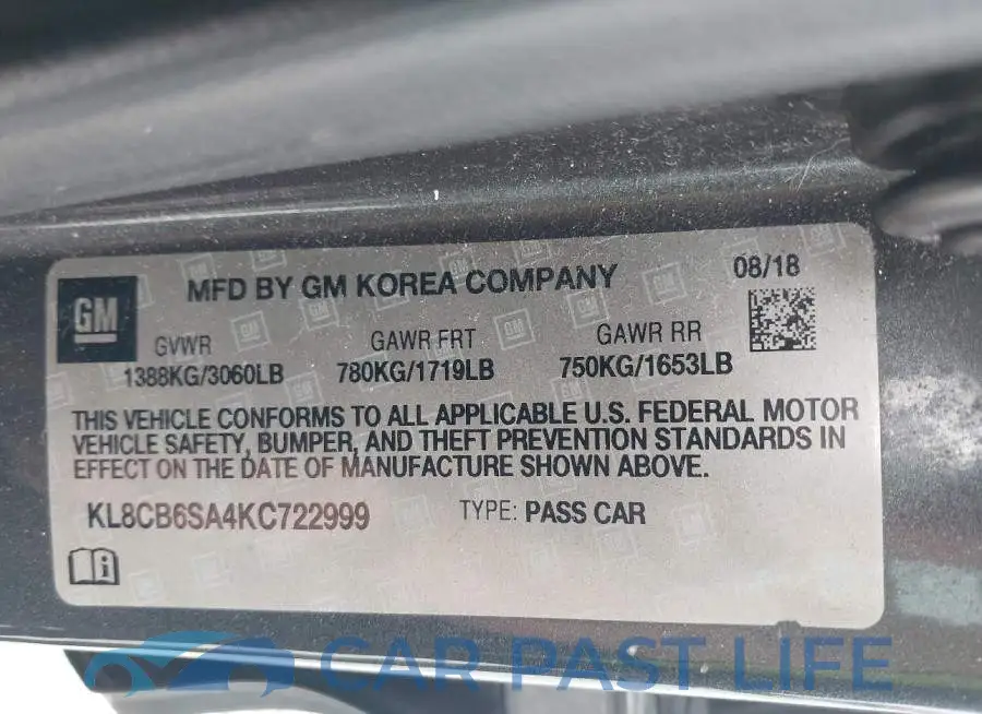 KL8CB6SA4KC722999# 9
