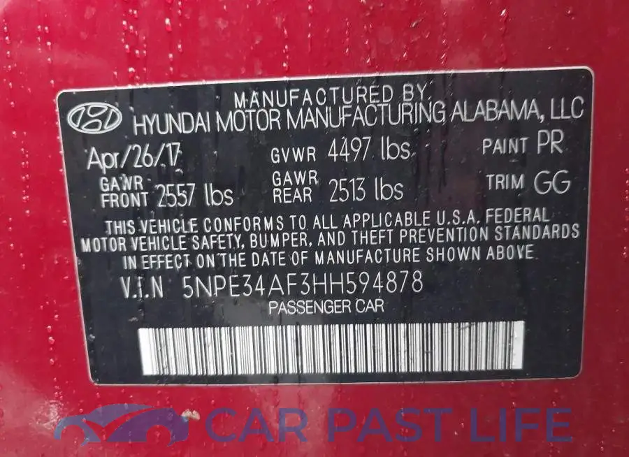 5NPE34AF3HH594878# 9