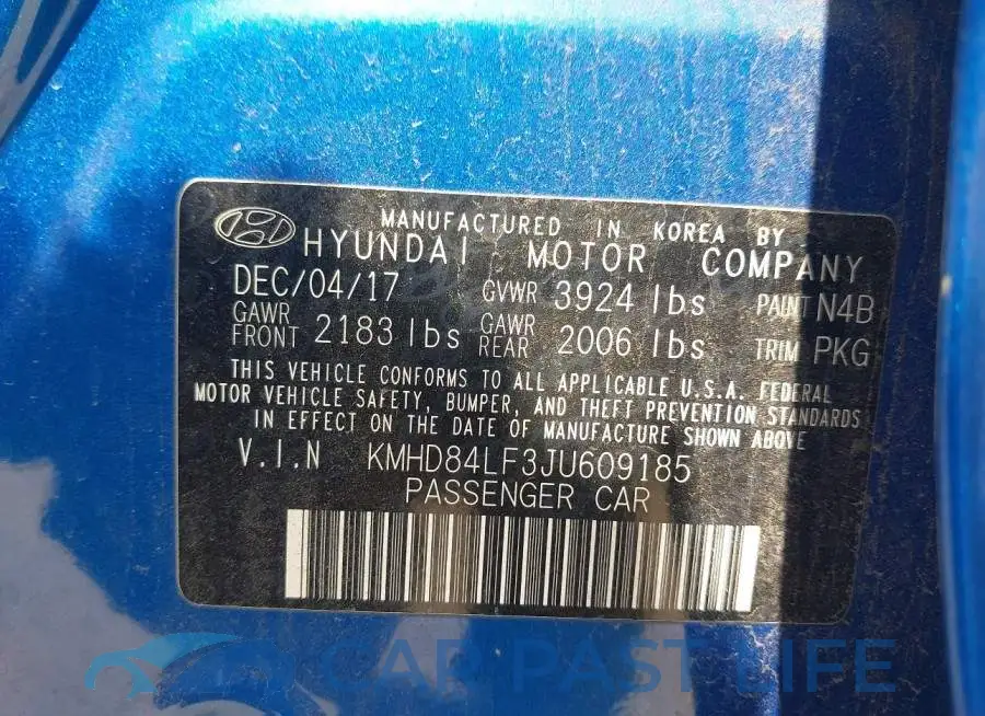 KMHD84LF3JU609185# 9