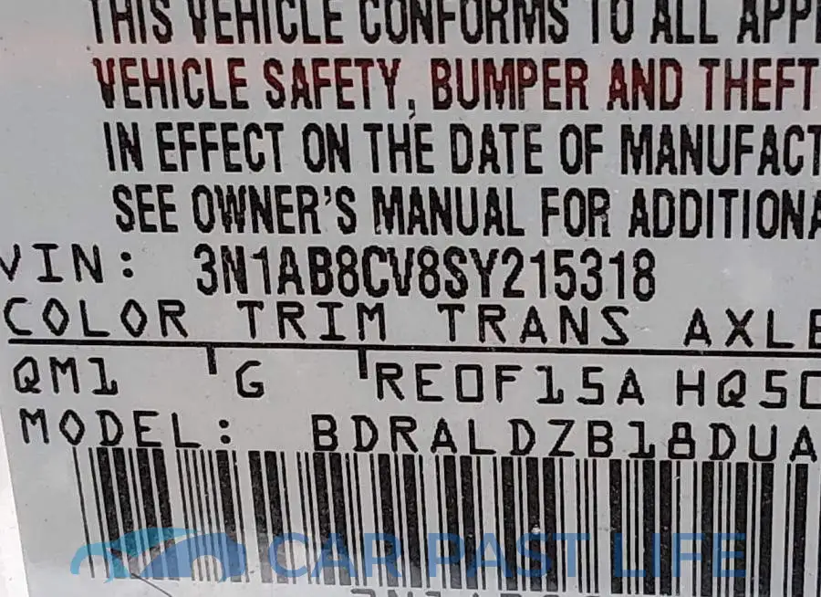 3N1AB8CV8SY215318# 9
