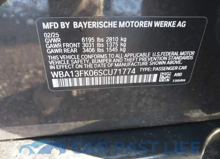 WBA13FK06SCU71774# 9