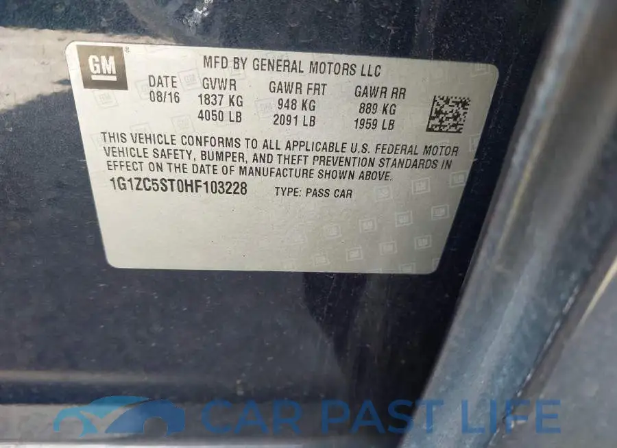 1G1ZC5ST0HF103228# 9