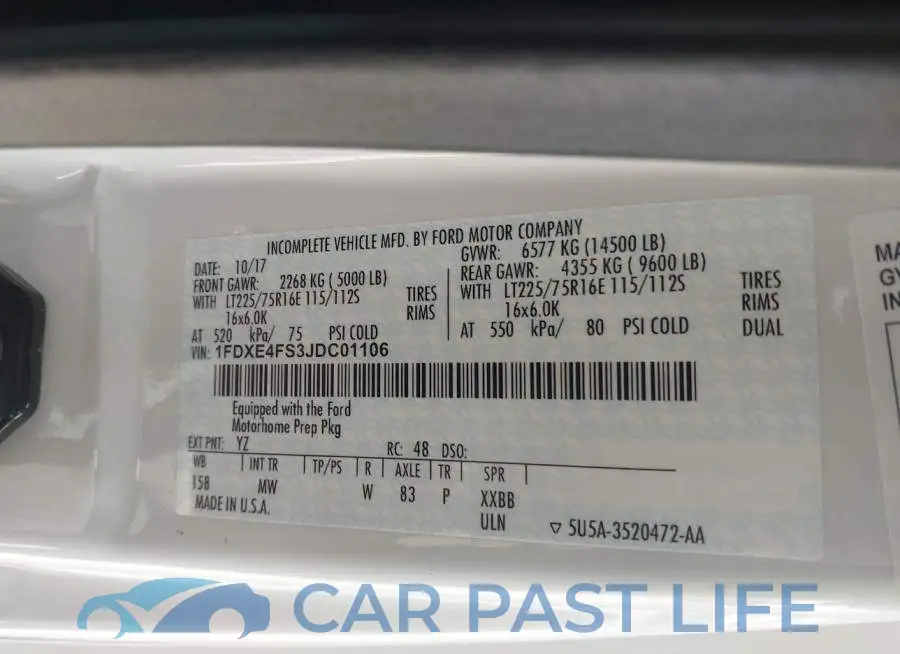 1FDXE4FS3JDC01106# 9