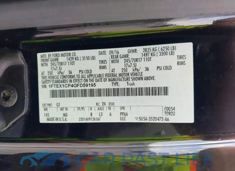 1FTEX1CP4GFD59195# 9
