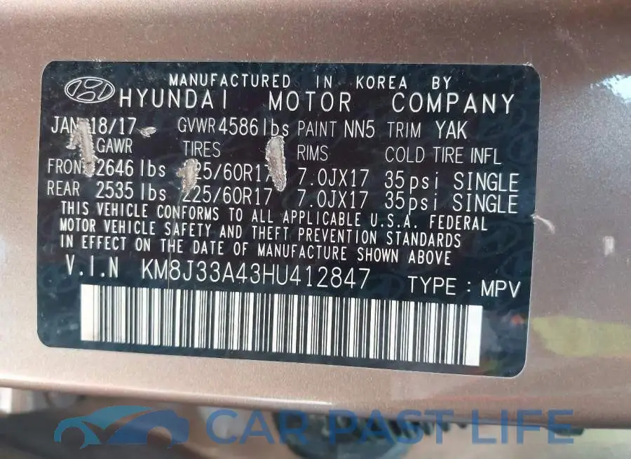 KM8J33A43HU412847# 9