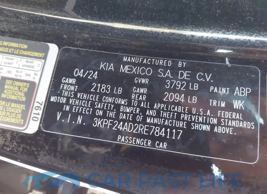 3KPF24AD2RE784117# 9