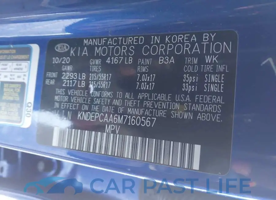 KNDEPCAA6M7160567# 9