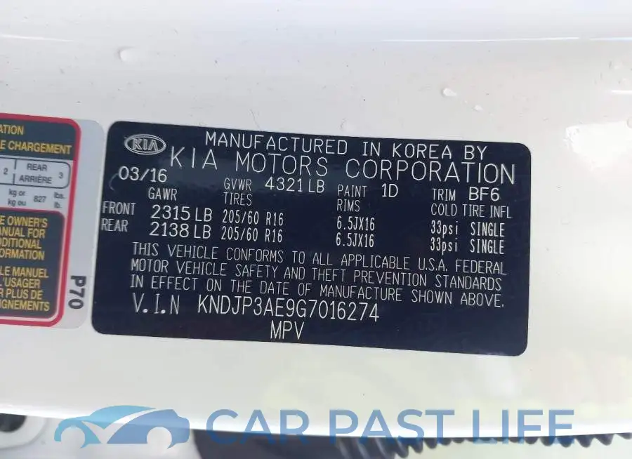 KNDJP3AE9G7016274# 9