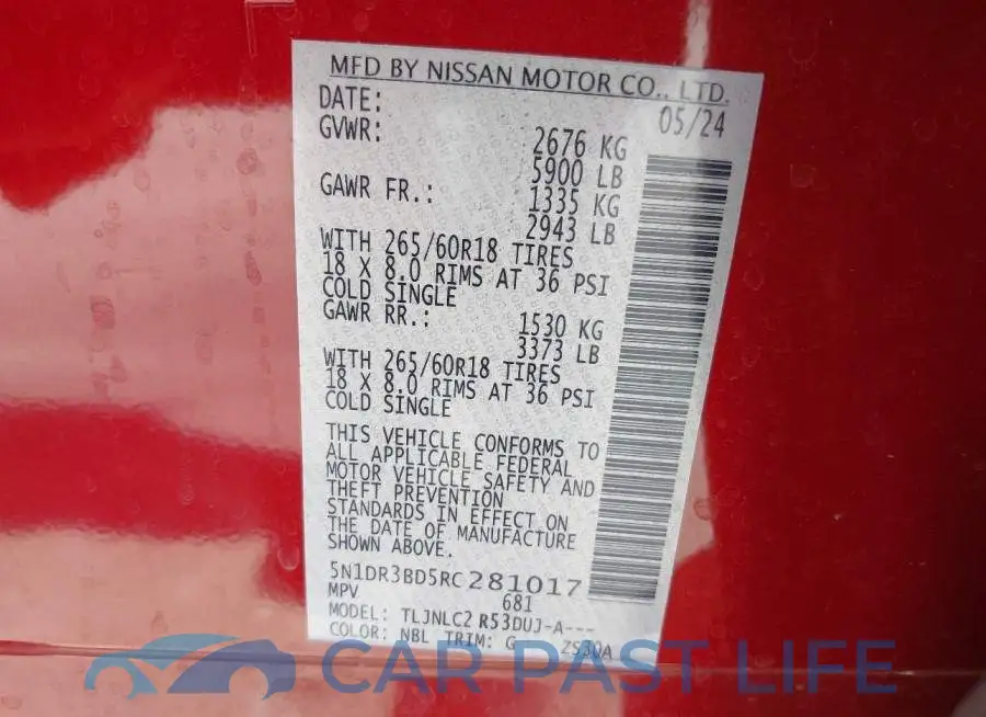 5N1DR3BD5RC281017# 9