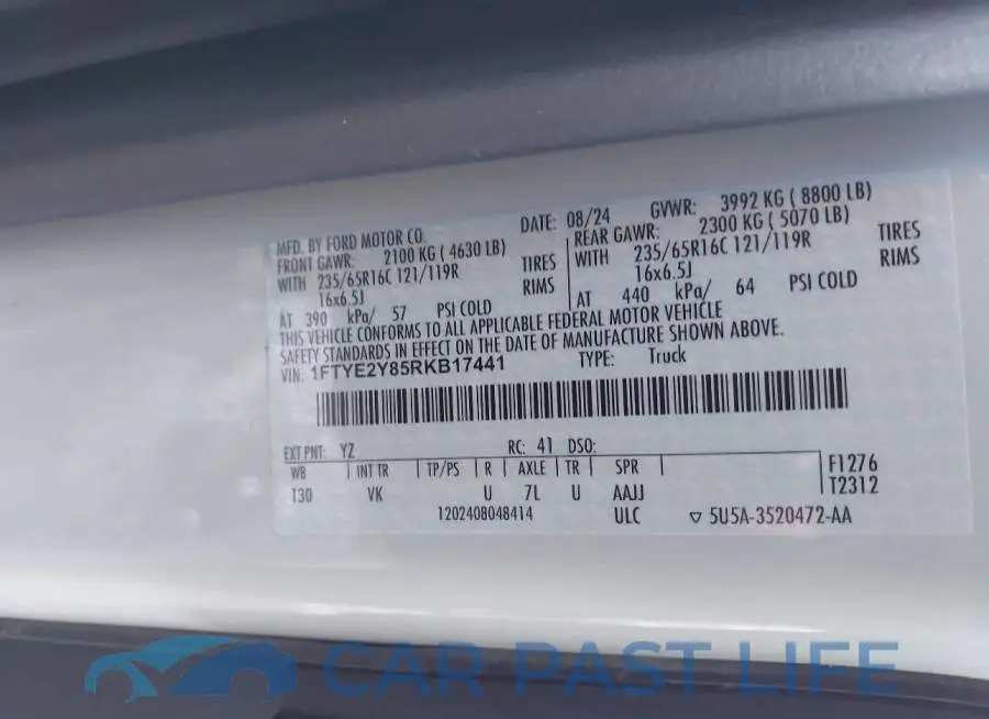 1FTYE2Y85RKB17441# 9