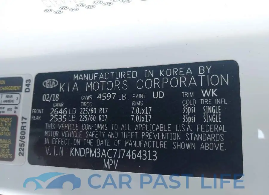 KNDPM3AC7J7464313# 9
