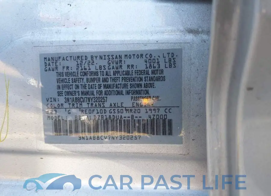 3N1AB8CV7NY320257# 9