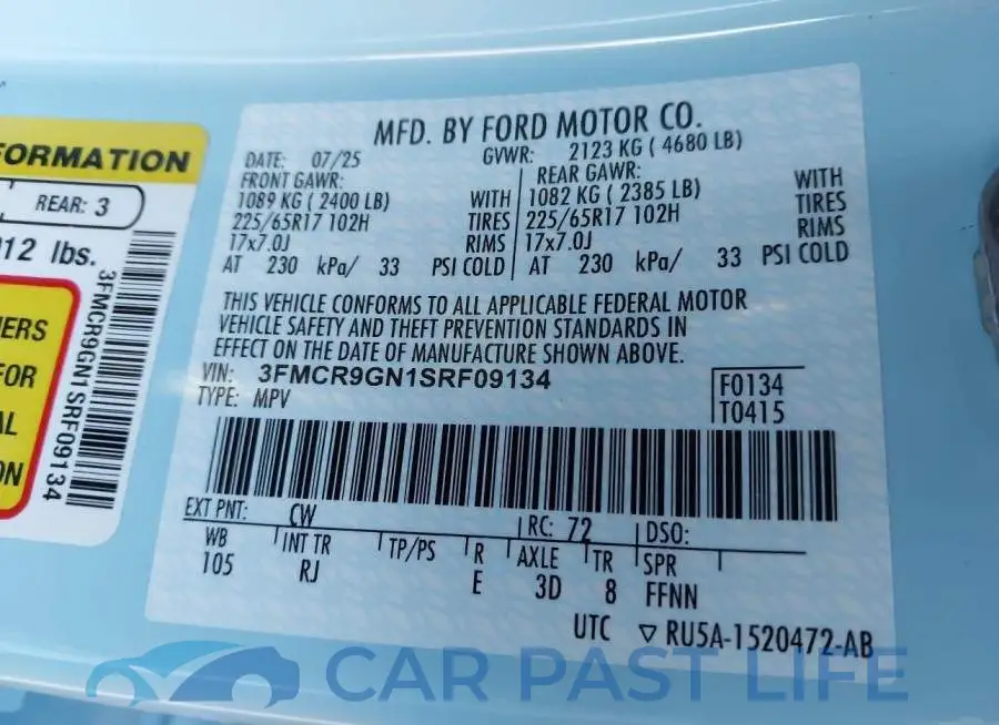 3FMCR9GN1SRF09134# 9