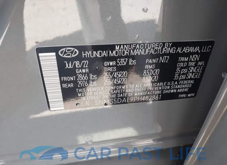 5NMS5DAL9PH482861# 9