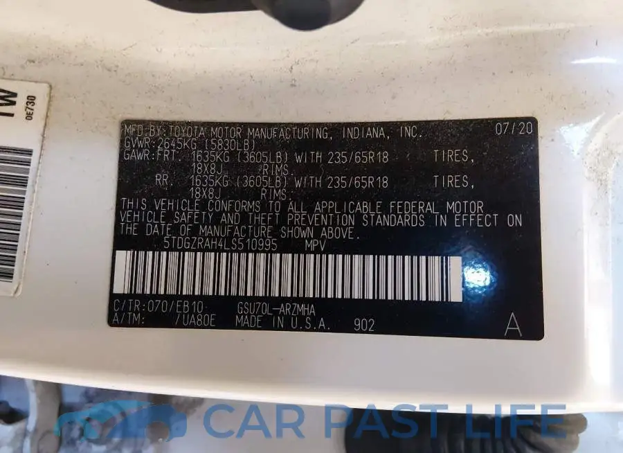 5TDGZRAH4LS510995# 9